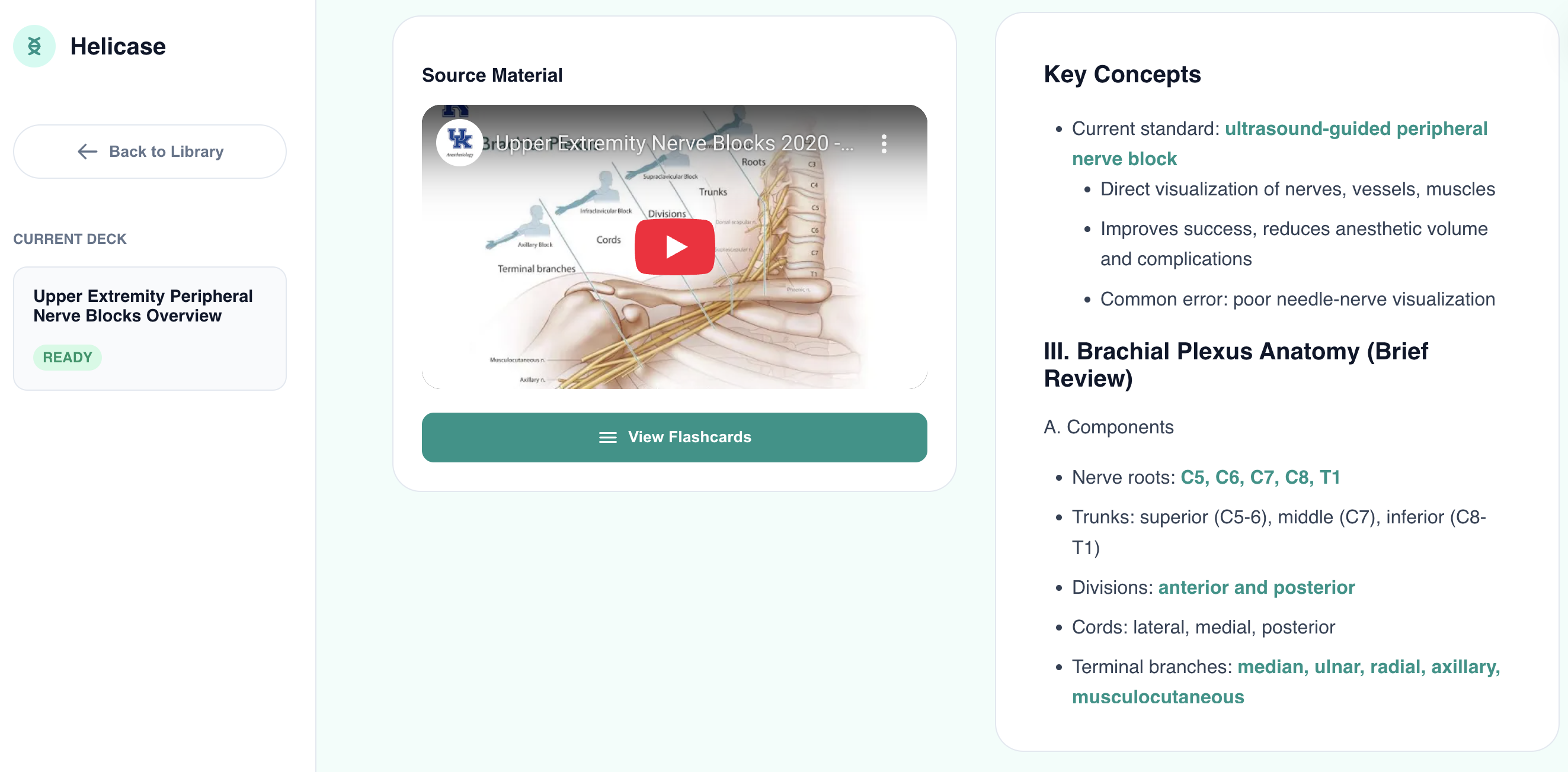 Study View with Video and Notes